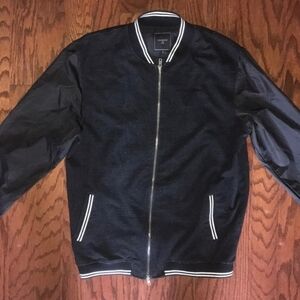 Cohesive & Co Black Speckled Full Zip Jacket Men's Medium M Casual Fall Winter